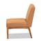 Baxton Studio Daymond Mid-Century Modern Tan Faux Leather and Walnut Brown Finished Wood Dining Chair 186-11353-Zoro - alternate 9